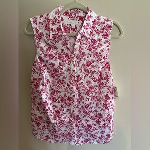 Charter Club Poplin Sleeveless Shirt Size 12